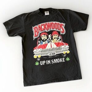 Shaka Wear Mens Large Cheech & Chong Up in Smoke Black 100% Cotton Heavyweight